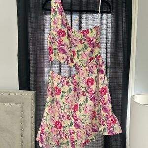 Yellow floral dress